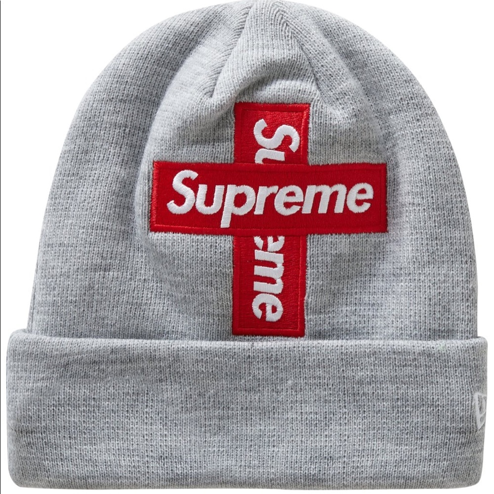 NWT Supreme New Era Cross Box Logo beanie